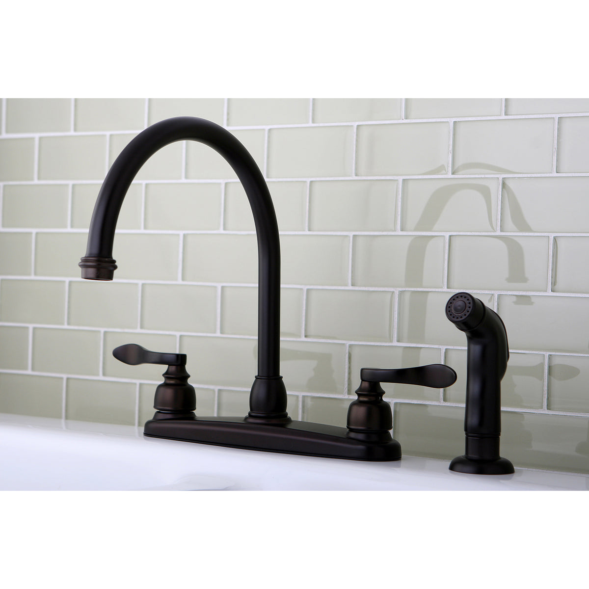 Kingston Brass KB8798NFLSP NuWave French Centerset Kitchen Faucet