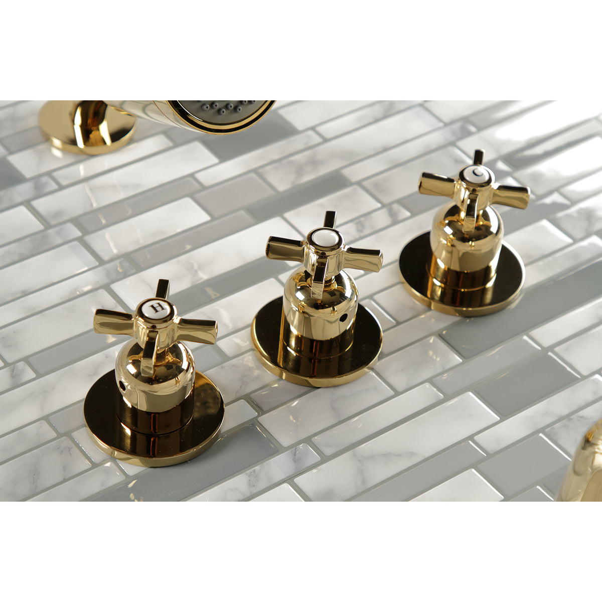 Millennium Three-Handle Tub and Shower Faucet