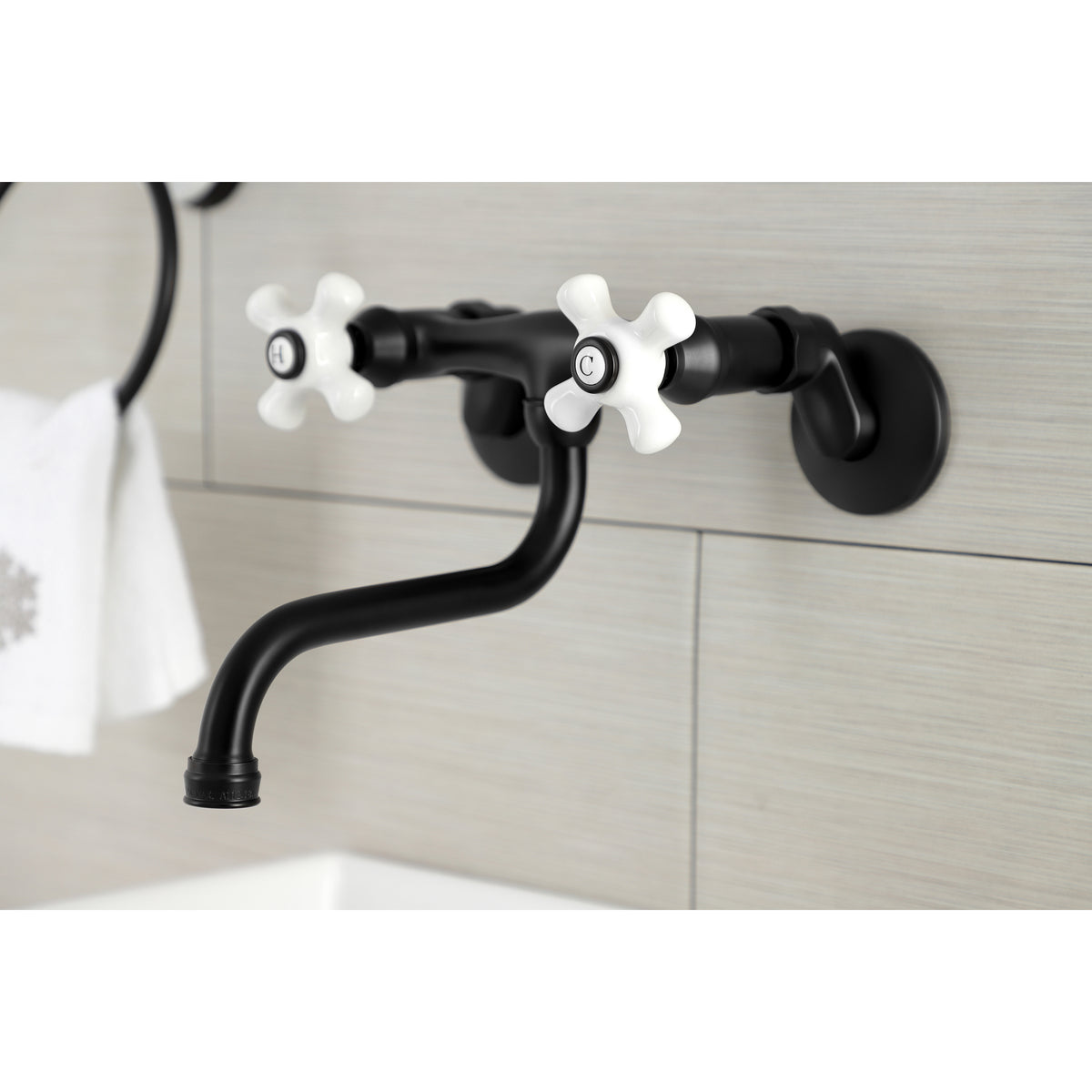 Kingston Brass KS616C Wall Mount Bathroom Faucet
