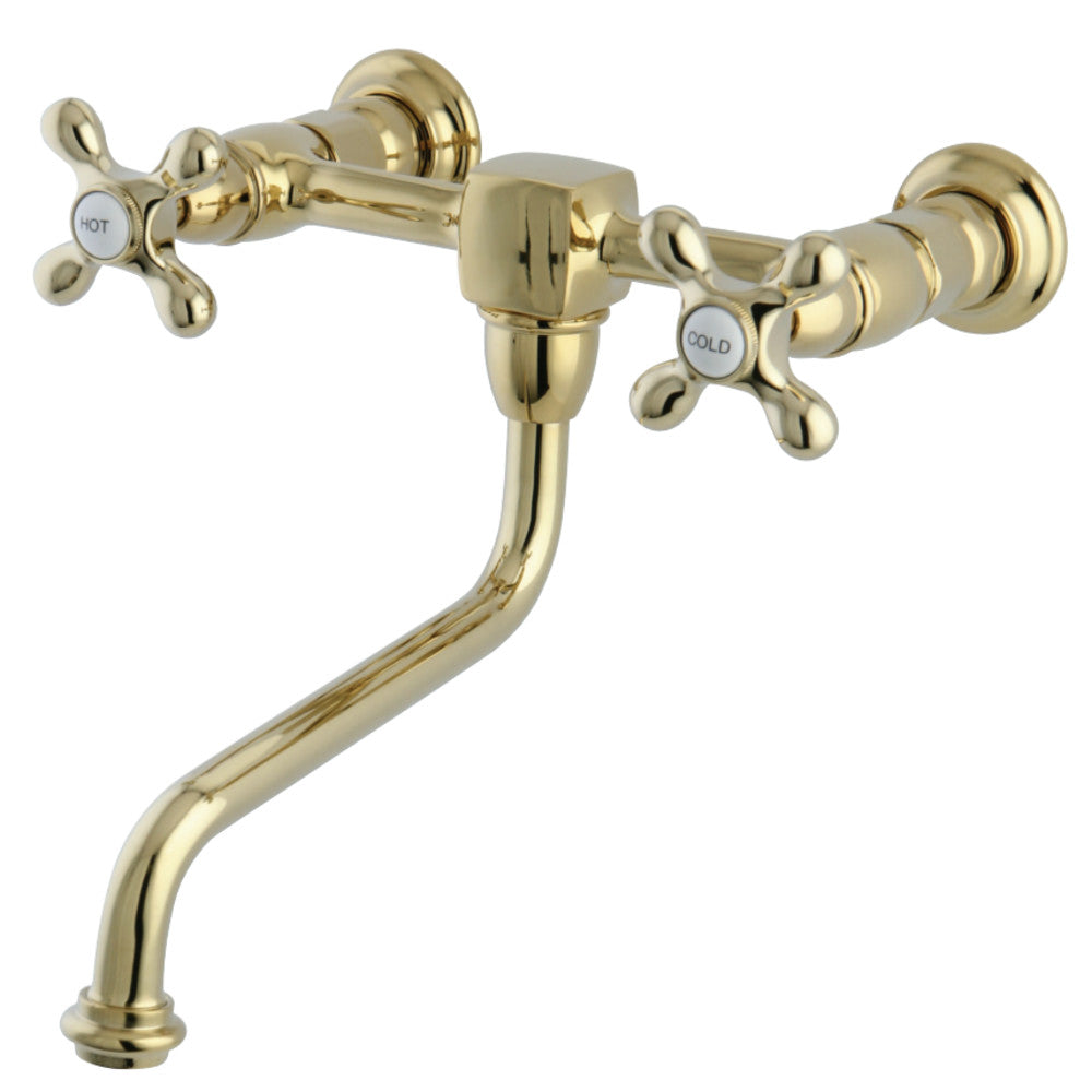Kingston Brass KS1218AX Heritage Wall Mount Bathroom Faucet