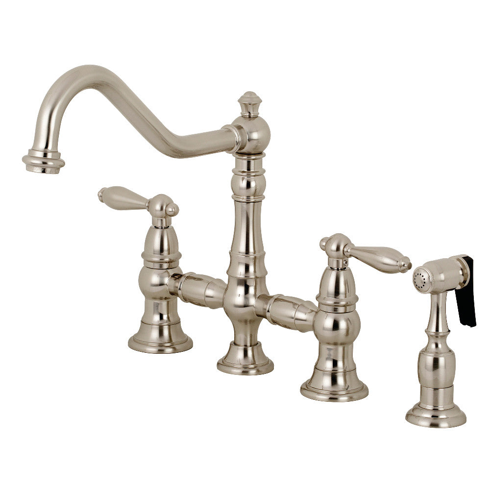 Kingston Brass KS3270ALBS Kitchen Faucet with Side Sprayer