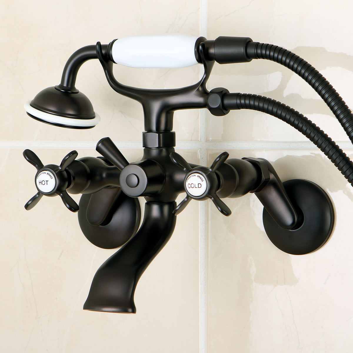 Essex Wall Mount Clawfoot Tub Faucet with Hand Shower