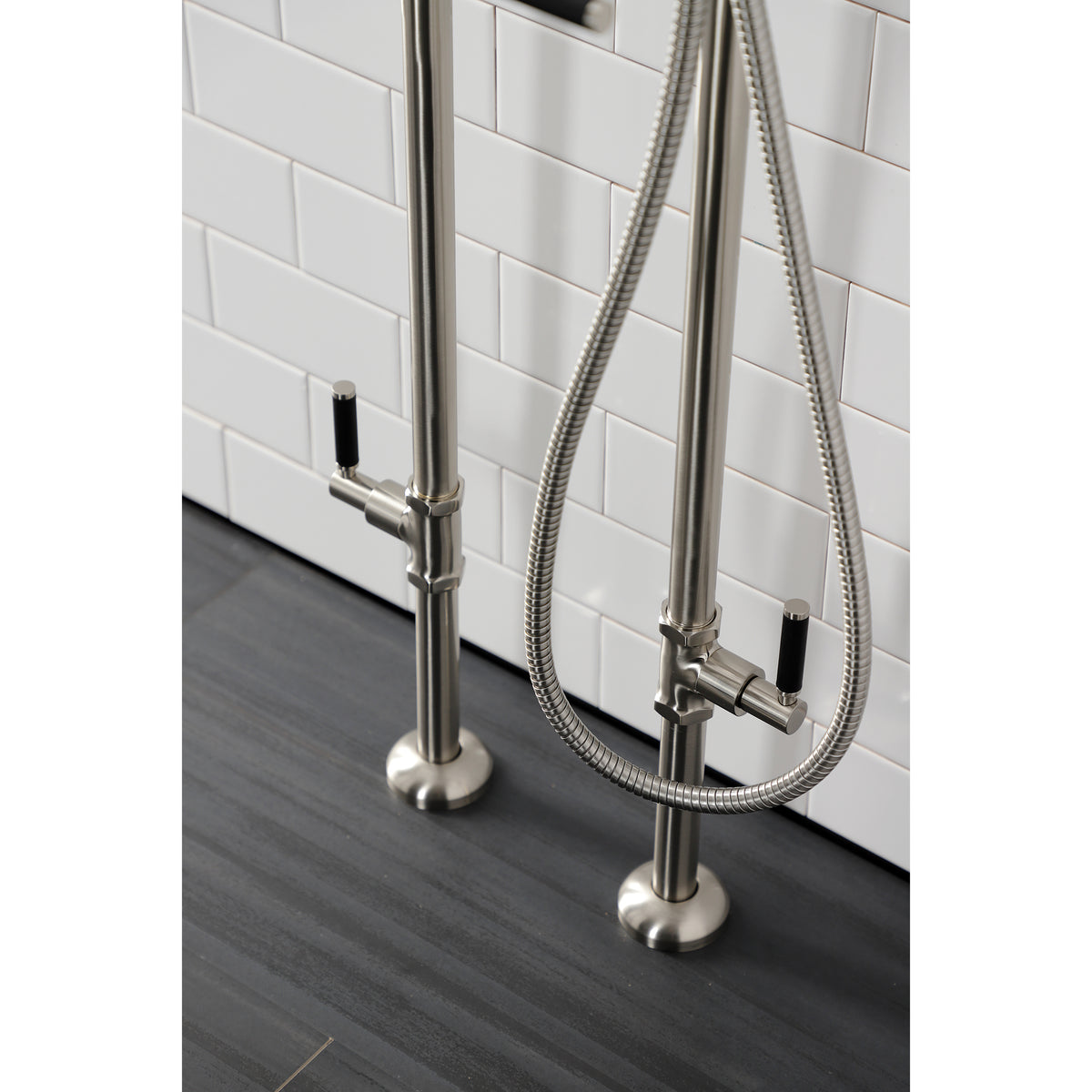 Aqua Vintage Concord Freestanding Tub Faucet with Supply Line, Stop Valve