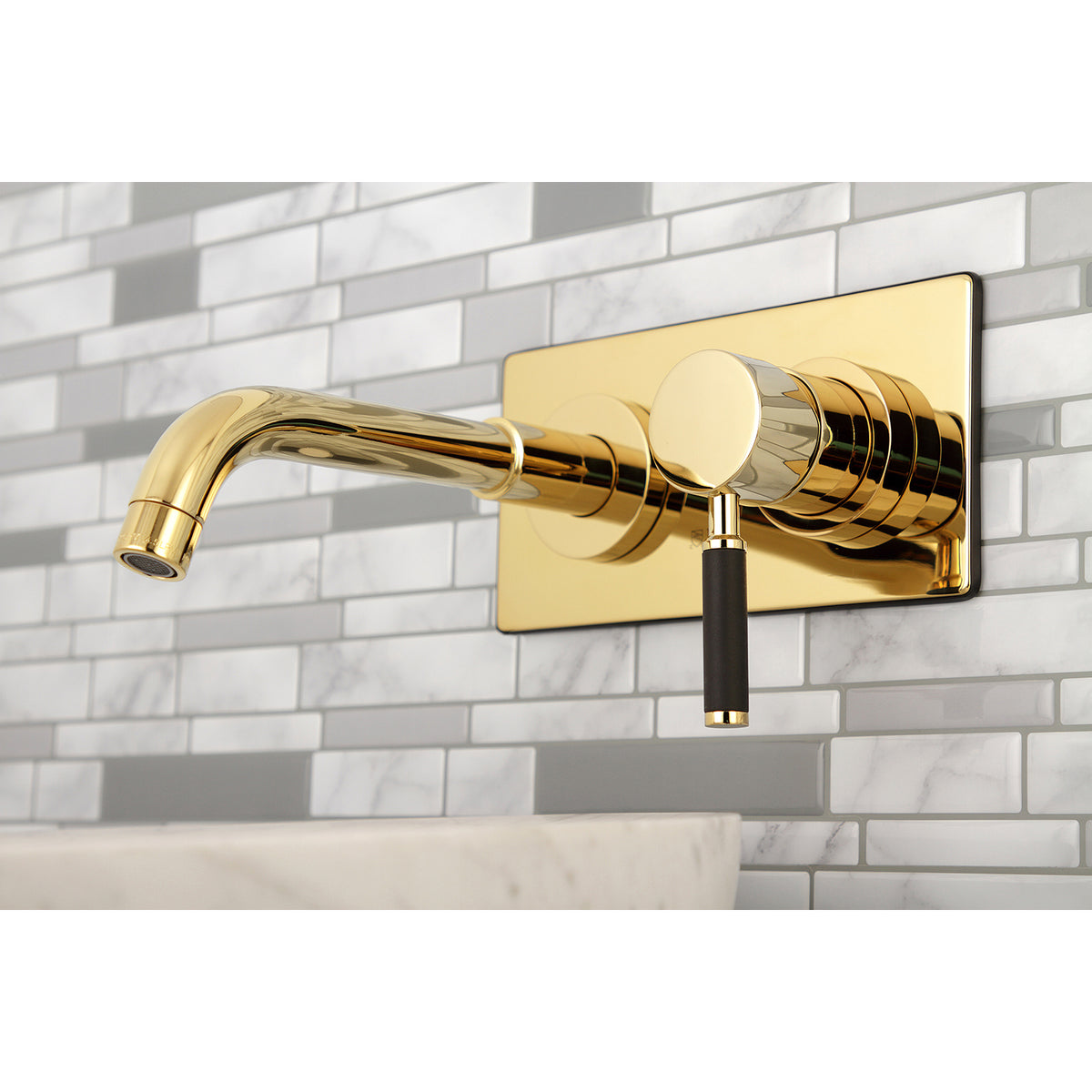 Kingston Brass KS8118DKL Kaiser Single-Handle Wall Mount Bathroom Faucet