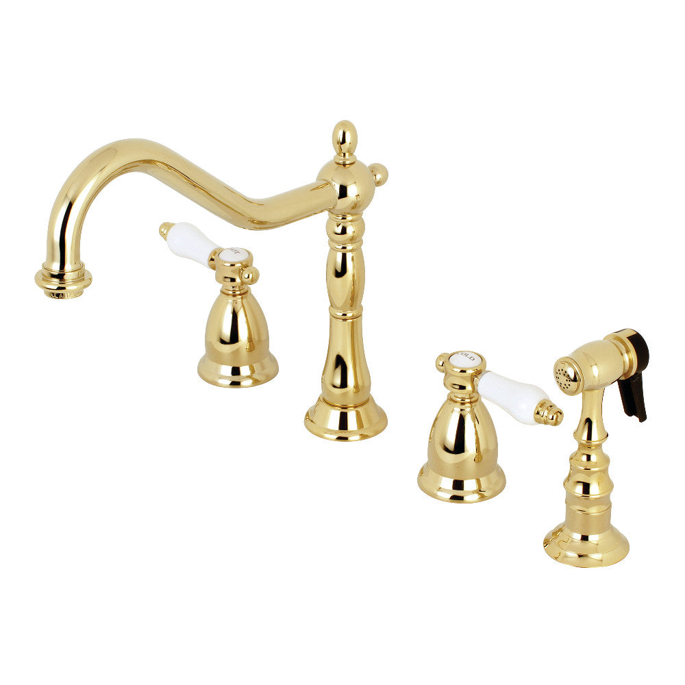Kingston Brass KS1791BPLBS Widespread Kitchen Faucet