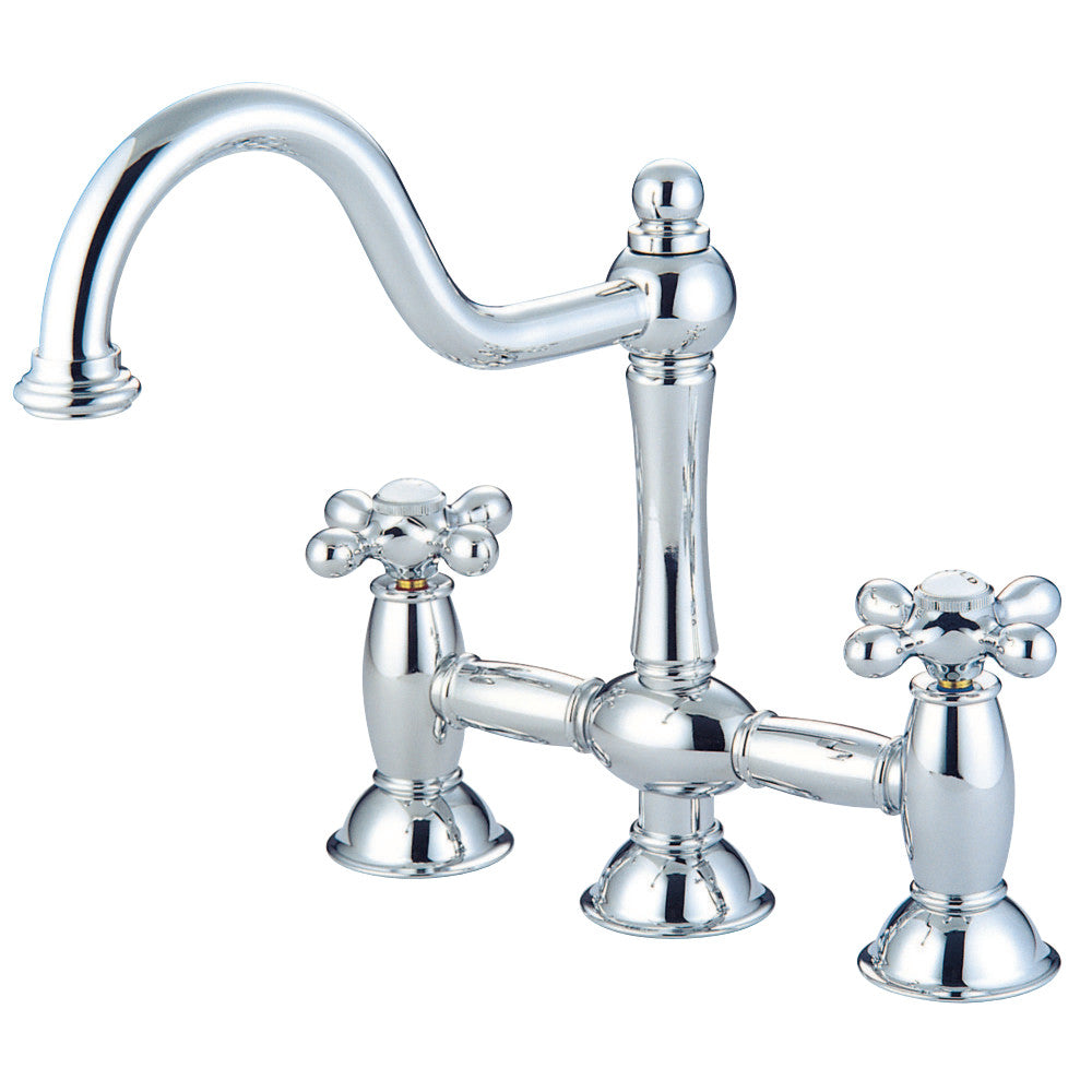 Kingston Brass KS3785AX Restoration Bridge Kitchen Faucet