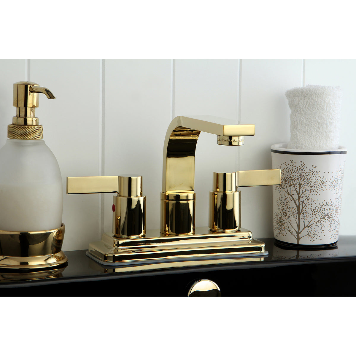Kingston Brass KB8462NDL NuvoFusion 4-Inch Centerset Bathroom Faucet