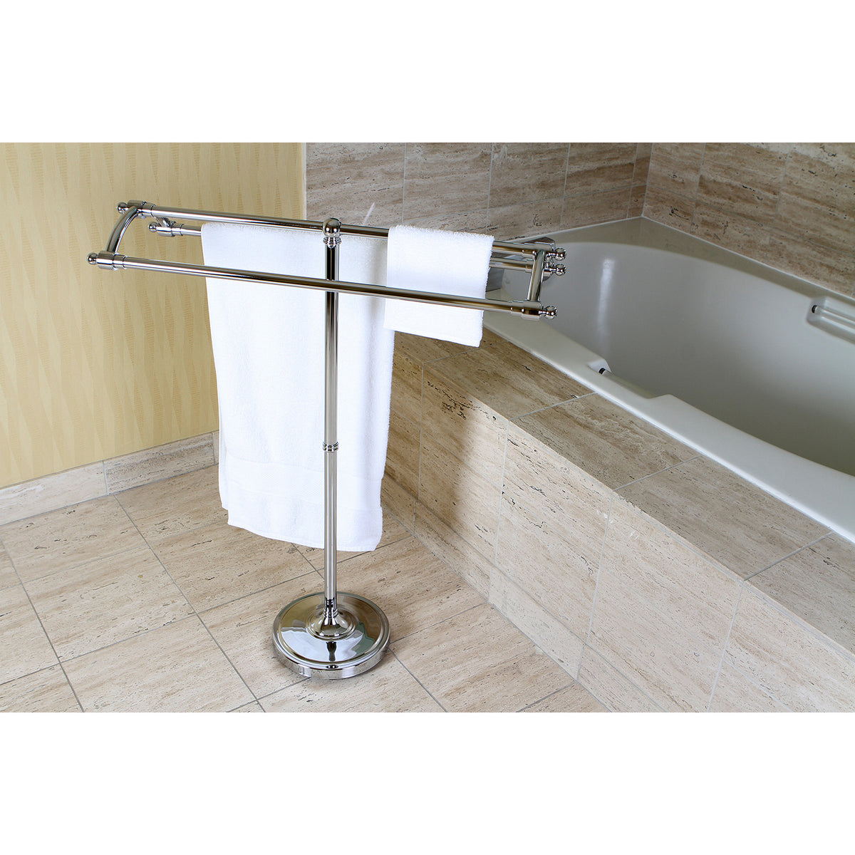 Kingston Brass Pedestal Round Plate Towel Rack