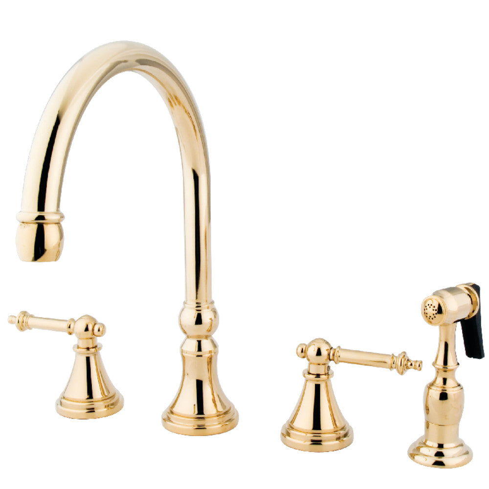 Kingston Brass KS2791TLBS Templeton Widespread Kitchen Faucet