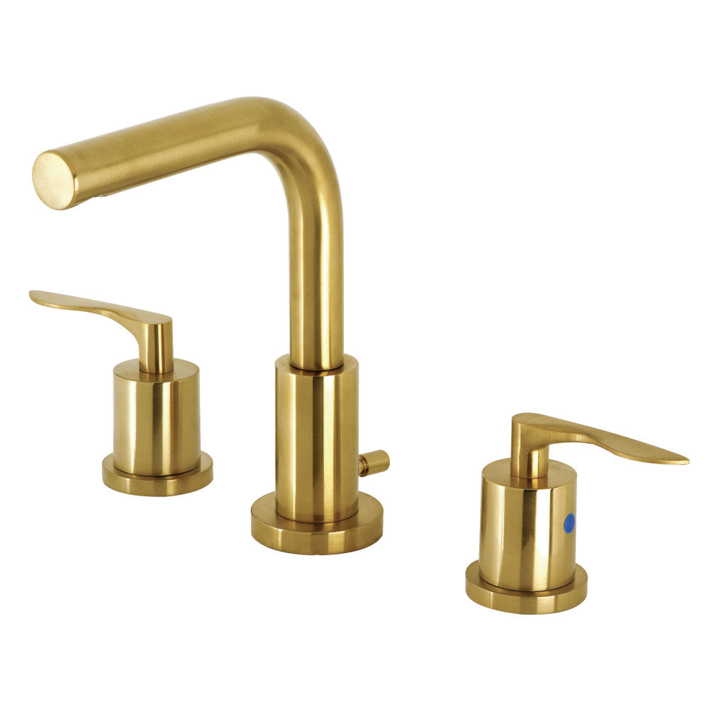 Kingston Brass FSC8958SVL Serena Widespread Bathroom Faucet with Brass Pop-Up