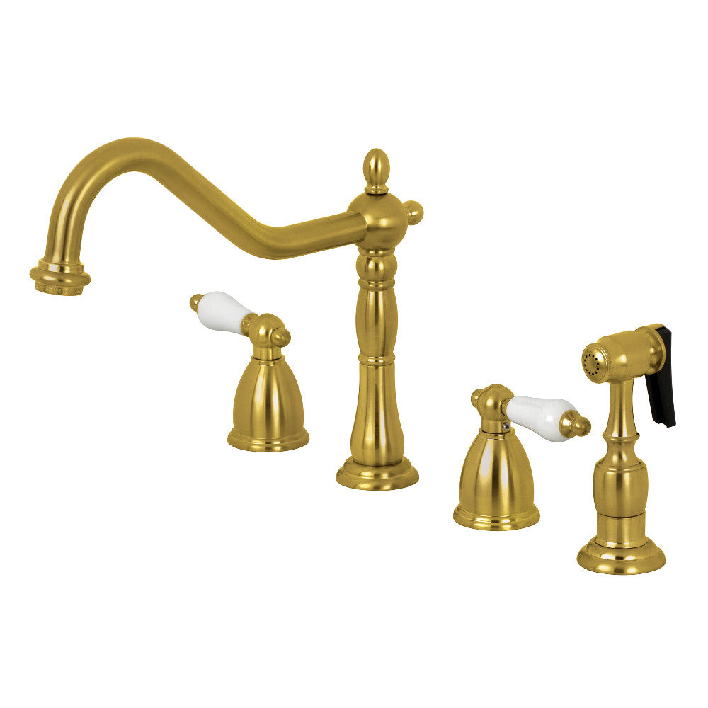 Kingston Brass KB1796PLBS Widespread Kitchen Faucet