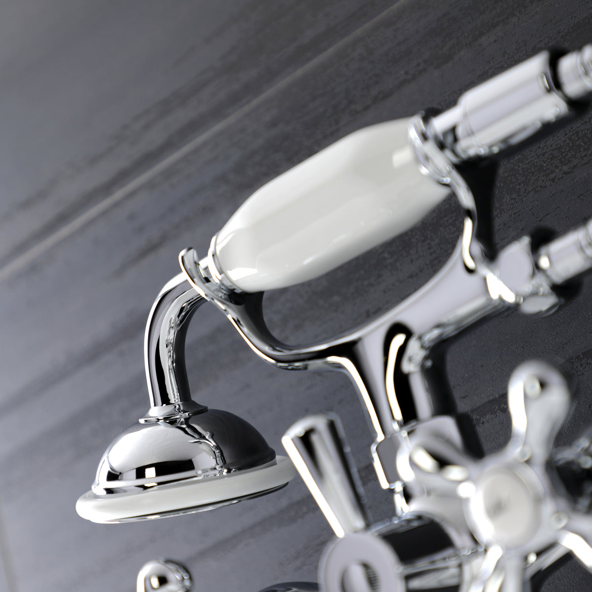 Kingston Wall Mount Tub Faucet with Hand Shower