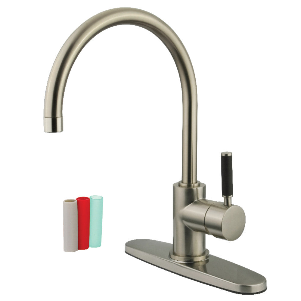 Gourmetier GS8718DKLLS Kaiser Single-Handle Kitchen Faucet