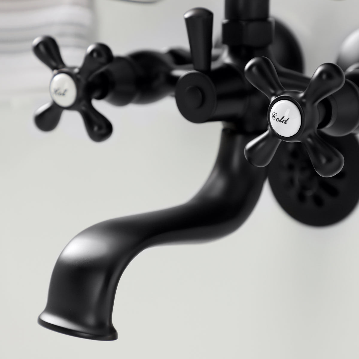 Kingston Wall Mount Clawfoot Tub Faucet with Hand Shower