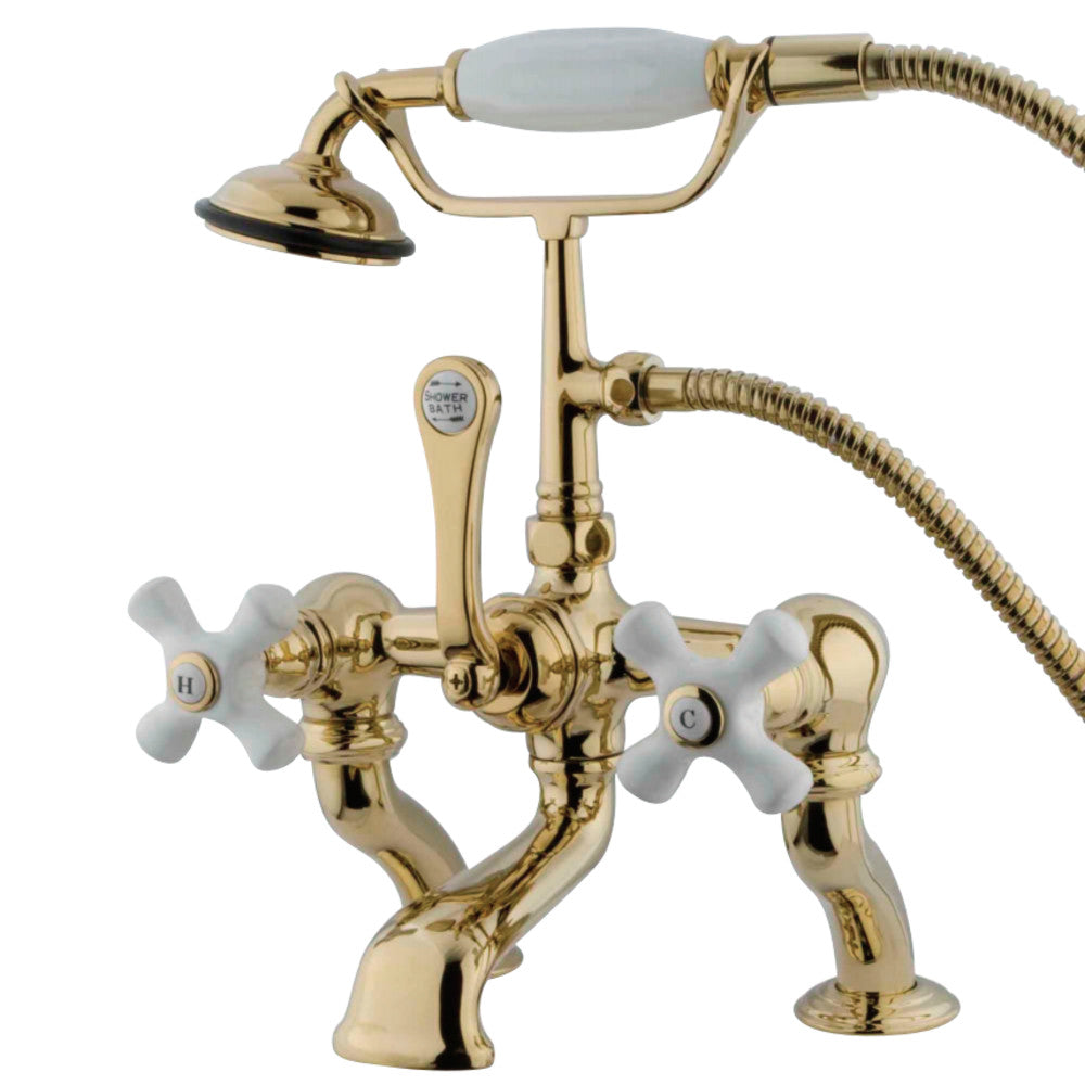Vintage 7-Inch Deck Mount Tub Faucet with Hand Shower