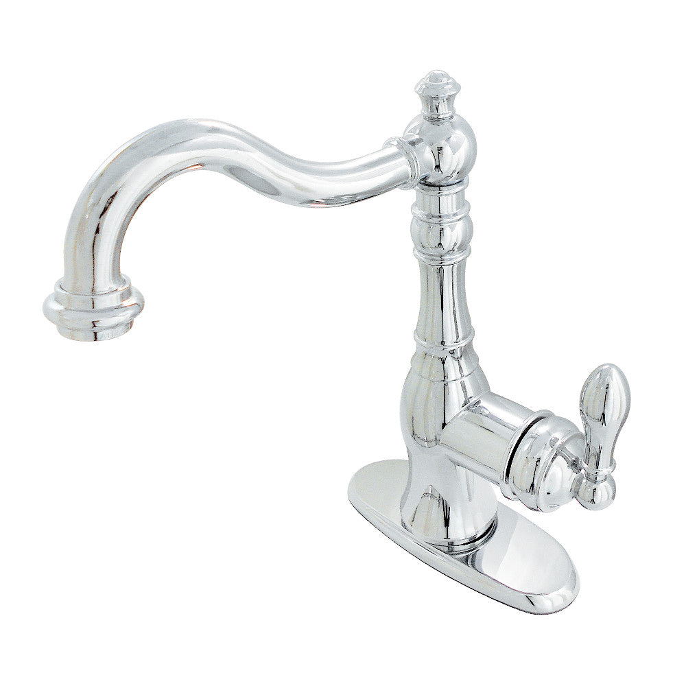 Fauceture FSY7705ACL American Classic Single-Handle Bathroom Faucet with Push Pop-Up and Cover Plate