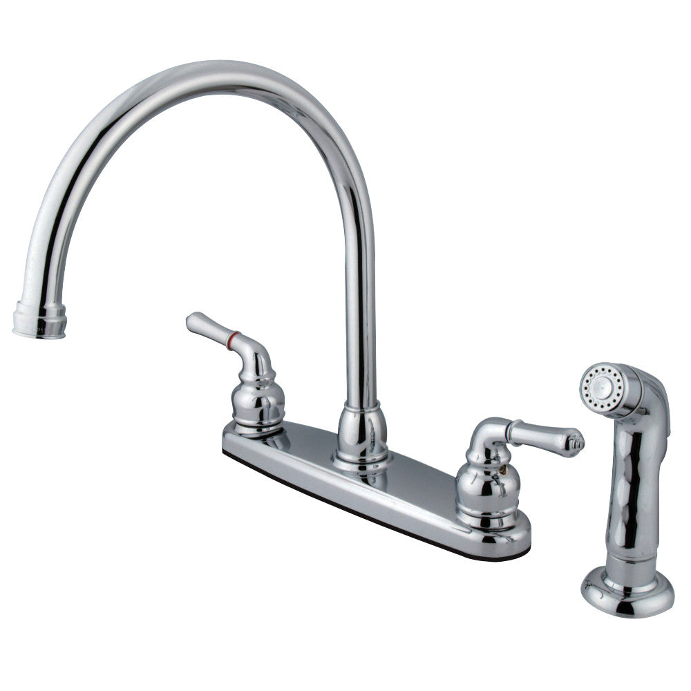 Kingston Brass FB795SP Magellan 8-Inch Centerset Kitchen Faucet with Sprayer