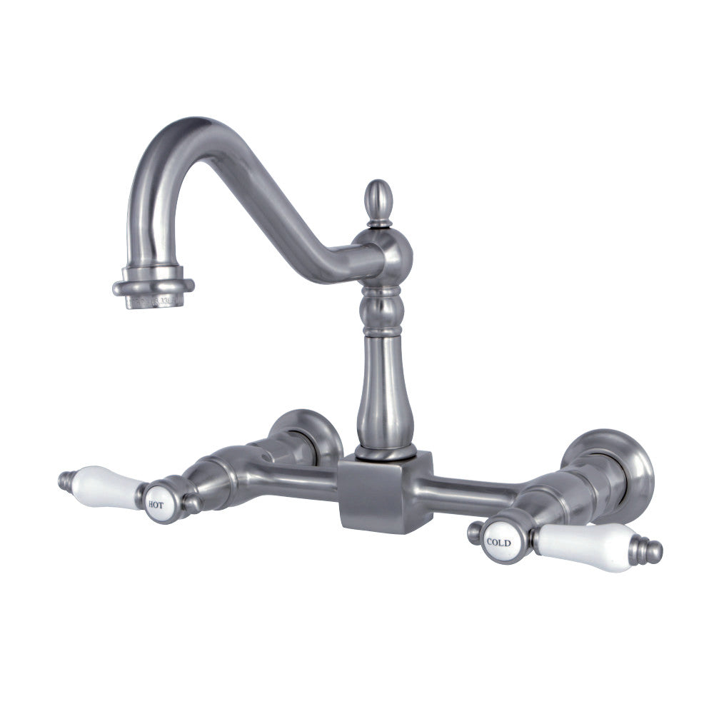 Kingston Brass KS1240BPL Bel-Air Wall Mount Bridge Kitchen Faucet