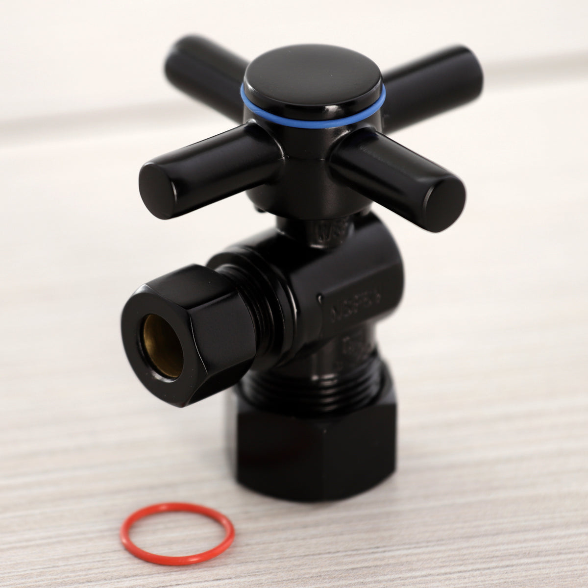 Kingston Brass Concord 5/8&quot; x 3/8&quot; O.D. Comp, Quarter Turn Angle Stop Valve