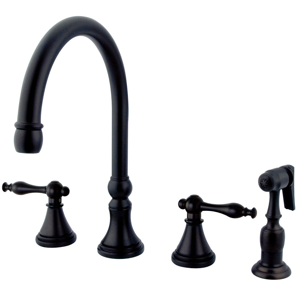 Kingston Brass KS2795NLBS Widespread Kitchen Faucet