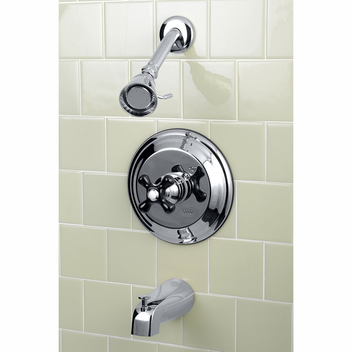 Duchess Tub and Shower Faucet with Cross Handle