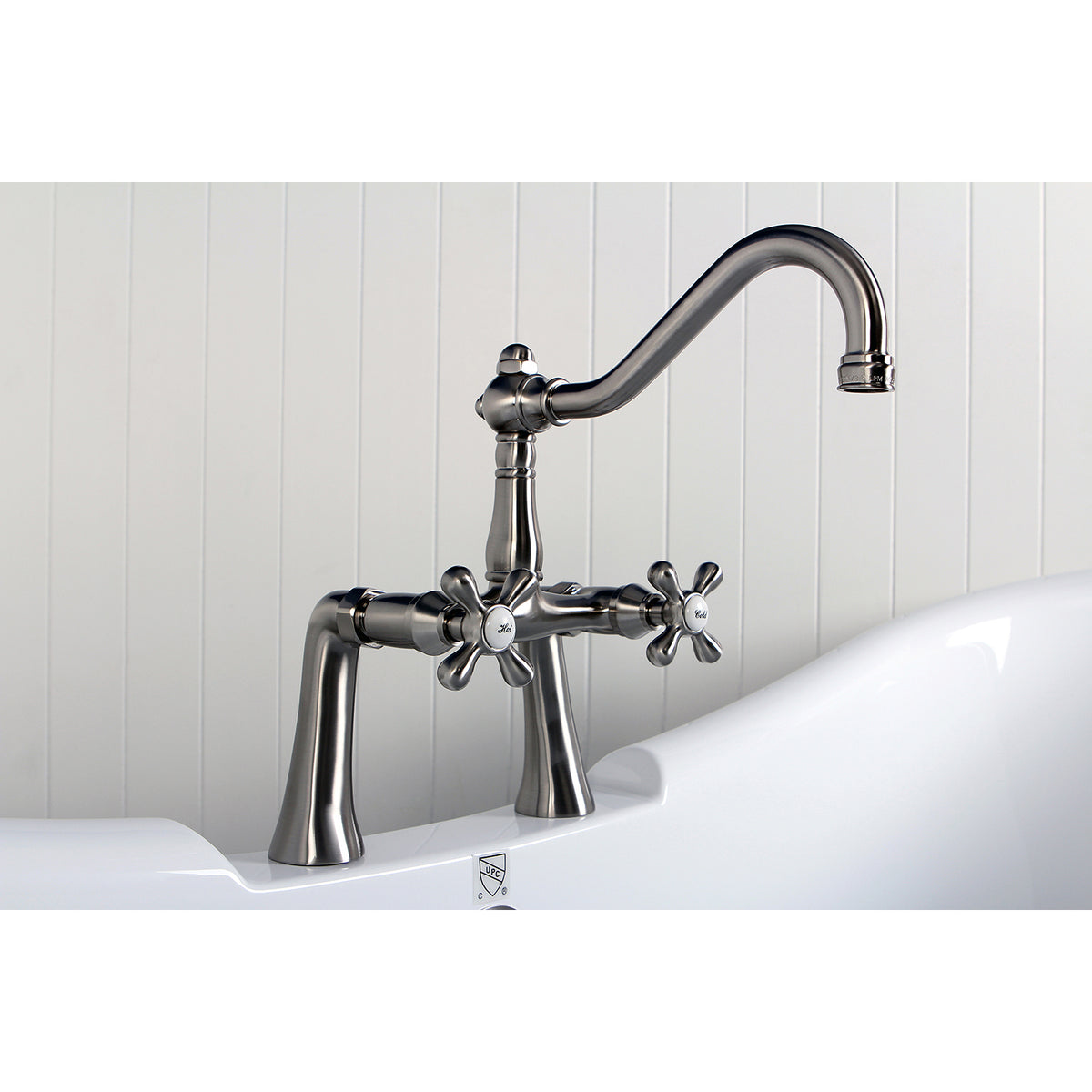 Restoration 7-Inch Center Deck Mount Clawfoot Tub Faucet
