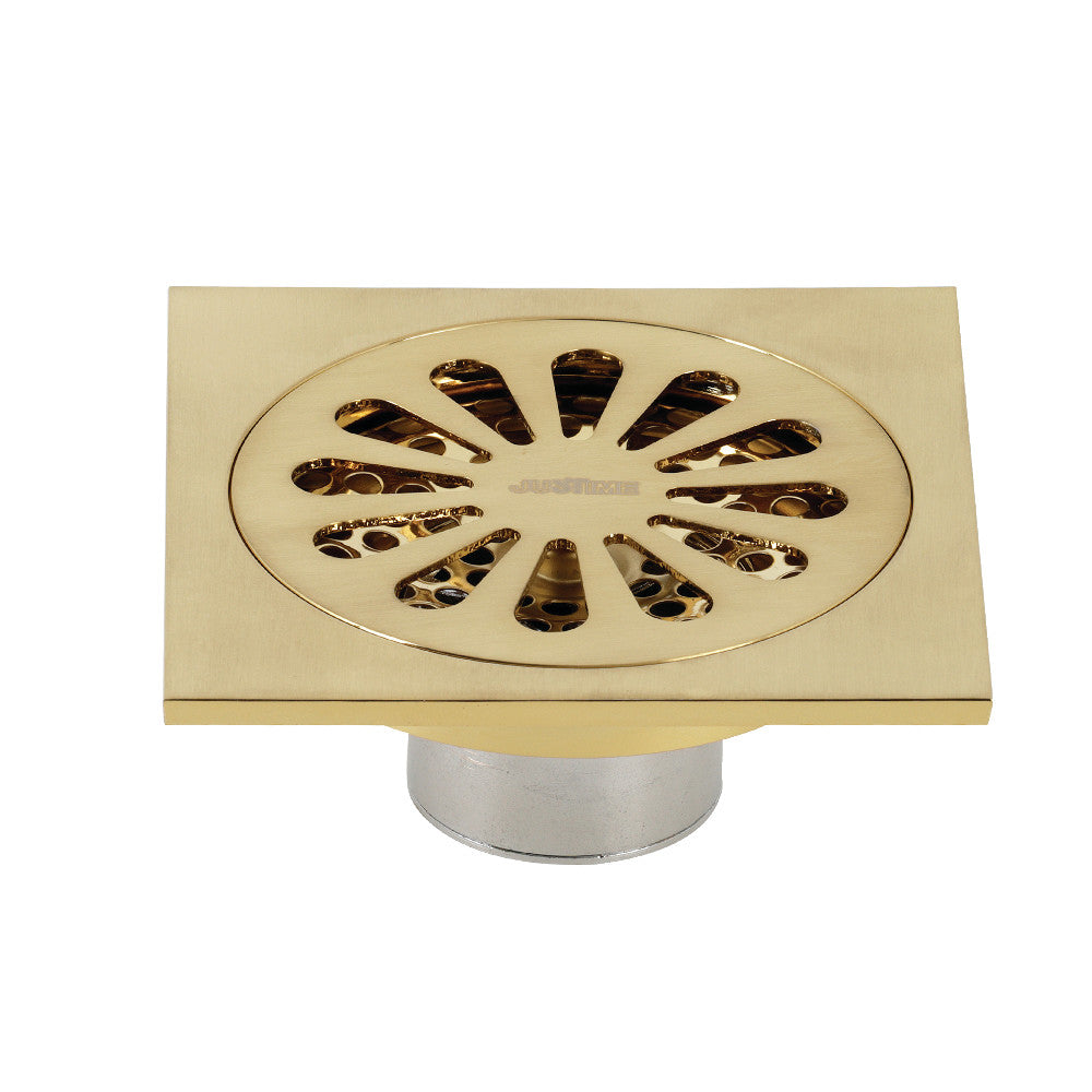 Kingston Brass Watercourse Sunburst 4&quot; Square Grid Shower Drain
