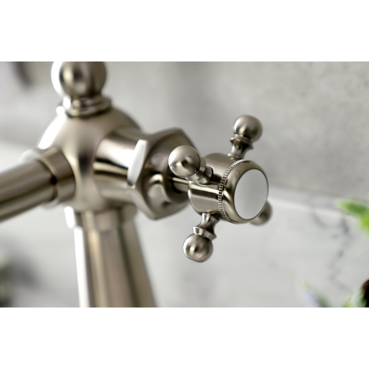 Kingston Brass KSD154BXPB Nautical Single-Handle Bathroom Faucet with Push Pop-Up