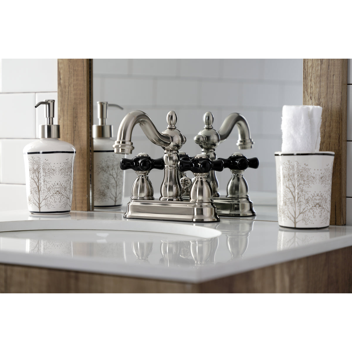 Kingston Brass KB1604PKX 4 in. Centerset Bathroom Faucet