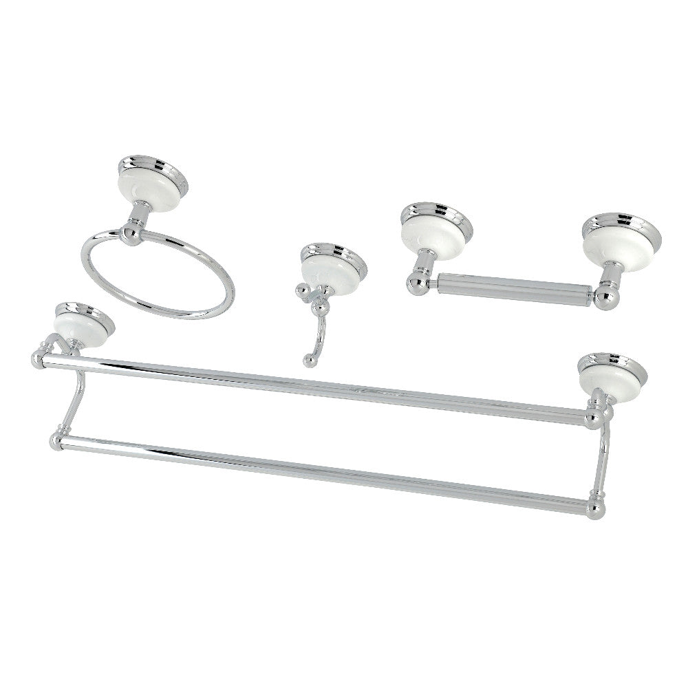 Kingston Brass Victorian 4-Pieces Dual Towel Bar Bathroom Hardware Set