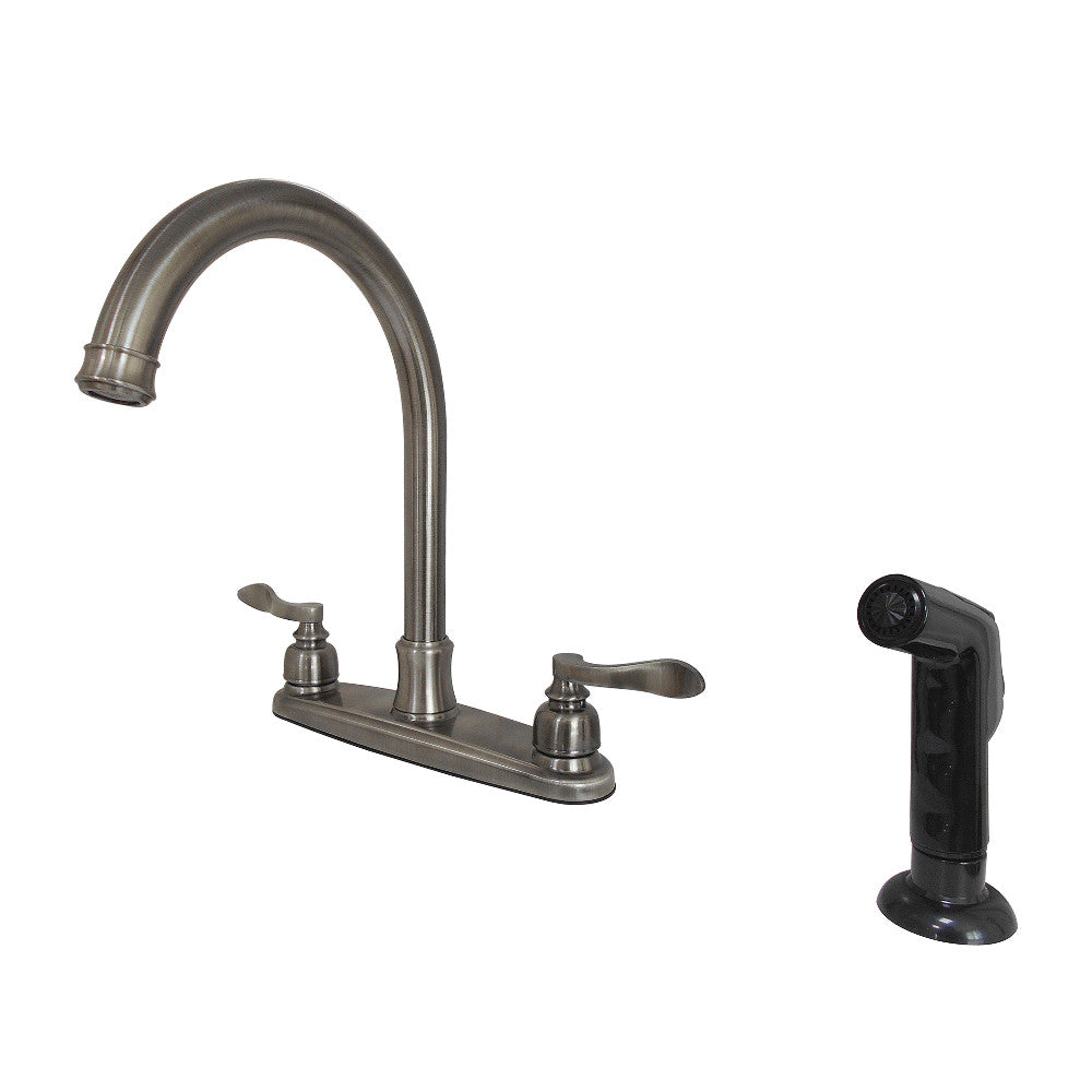 Kingston Brass FB7791NFLSP NuWave French 8-Inch Centerset Kitchen Faucet with Sprayer