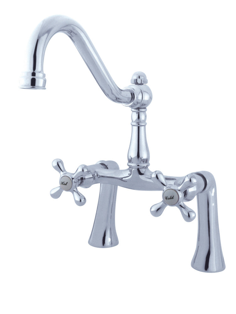 Restoration 7-Inch Center Deck Mount Clawfoot Tub Faucet