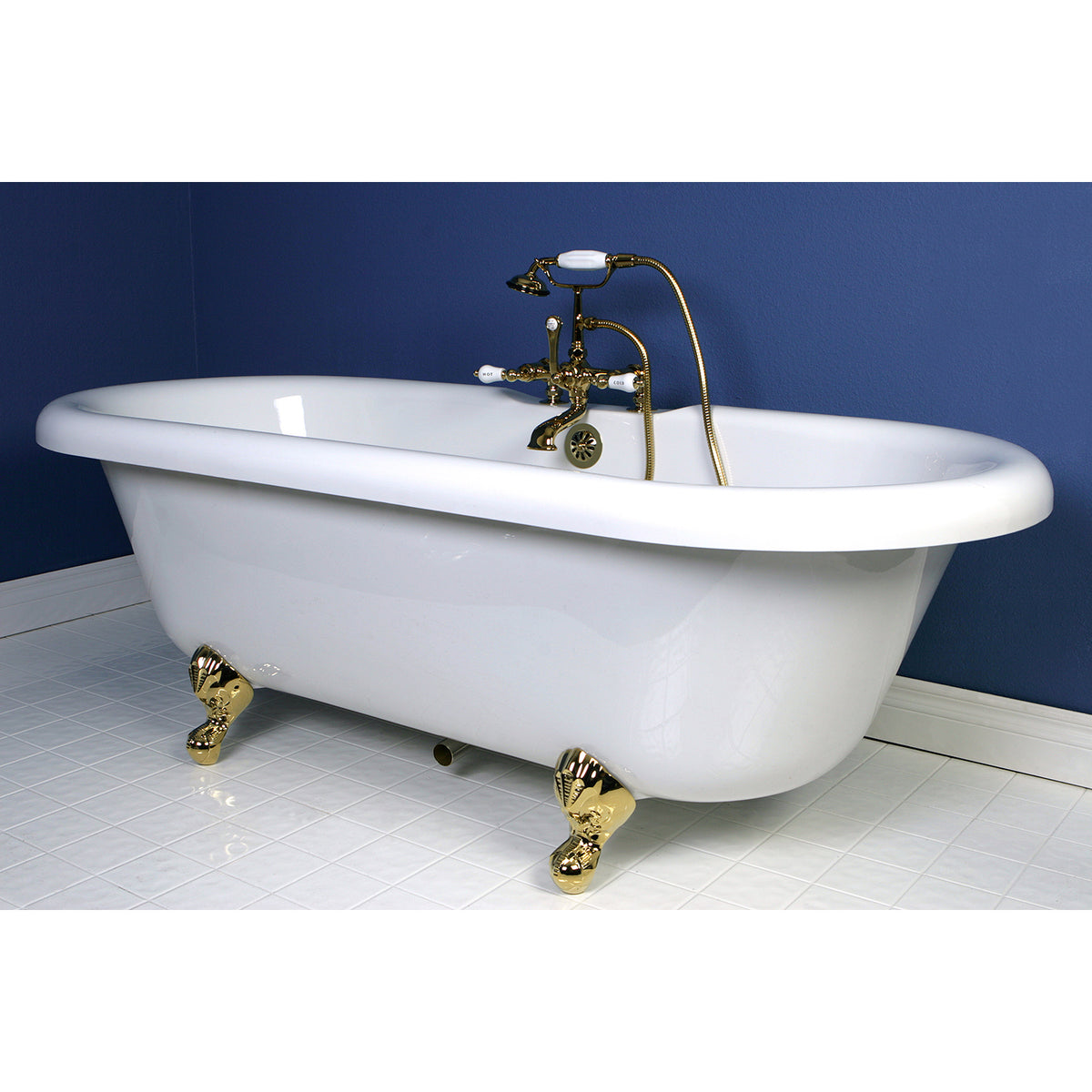 Vintage 7-Inch Deck Mount Tub Faucet