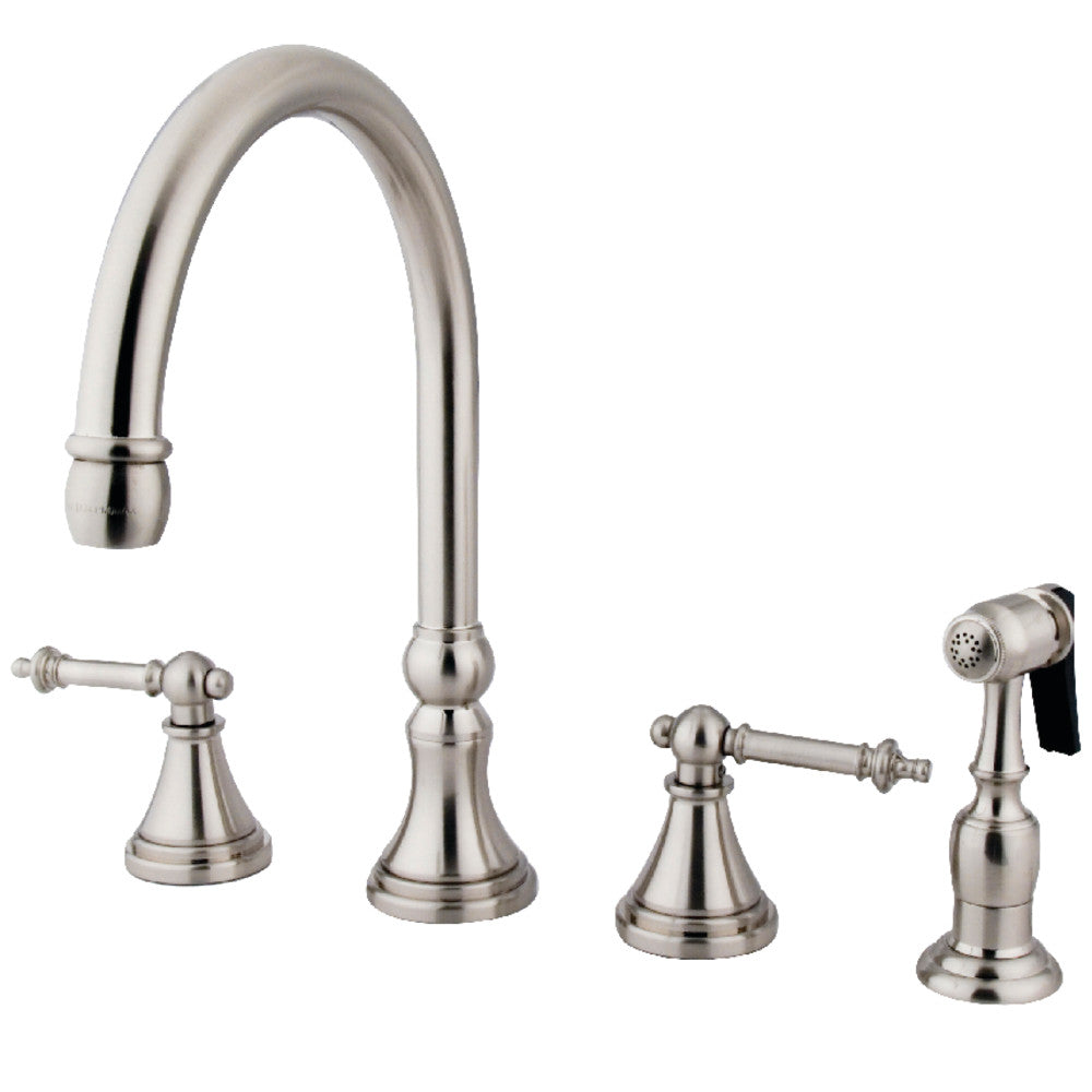 Kingston Brass KS2791TLBS Templeton Widespread Kitchen Faucet