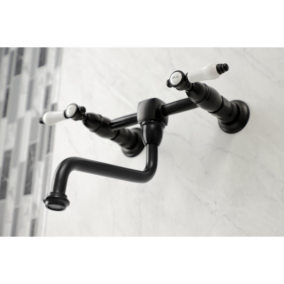 Kingston Brass KS1218BPL Bel-Air Wall Mount Bathroom Faucet