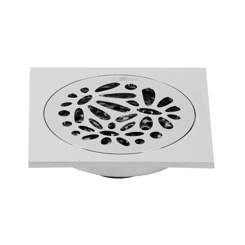 Kingston Brass Watercourse Floral 4&quot; Square Grid Shower Drain