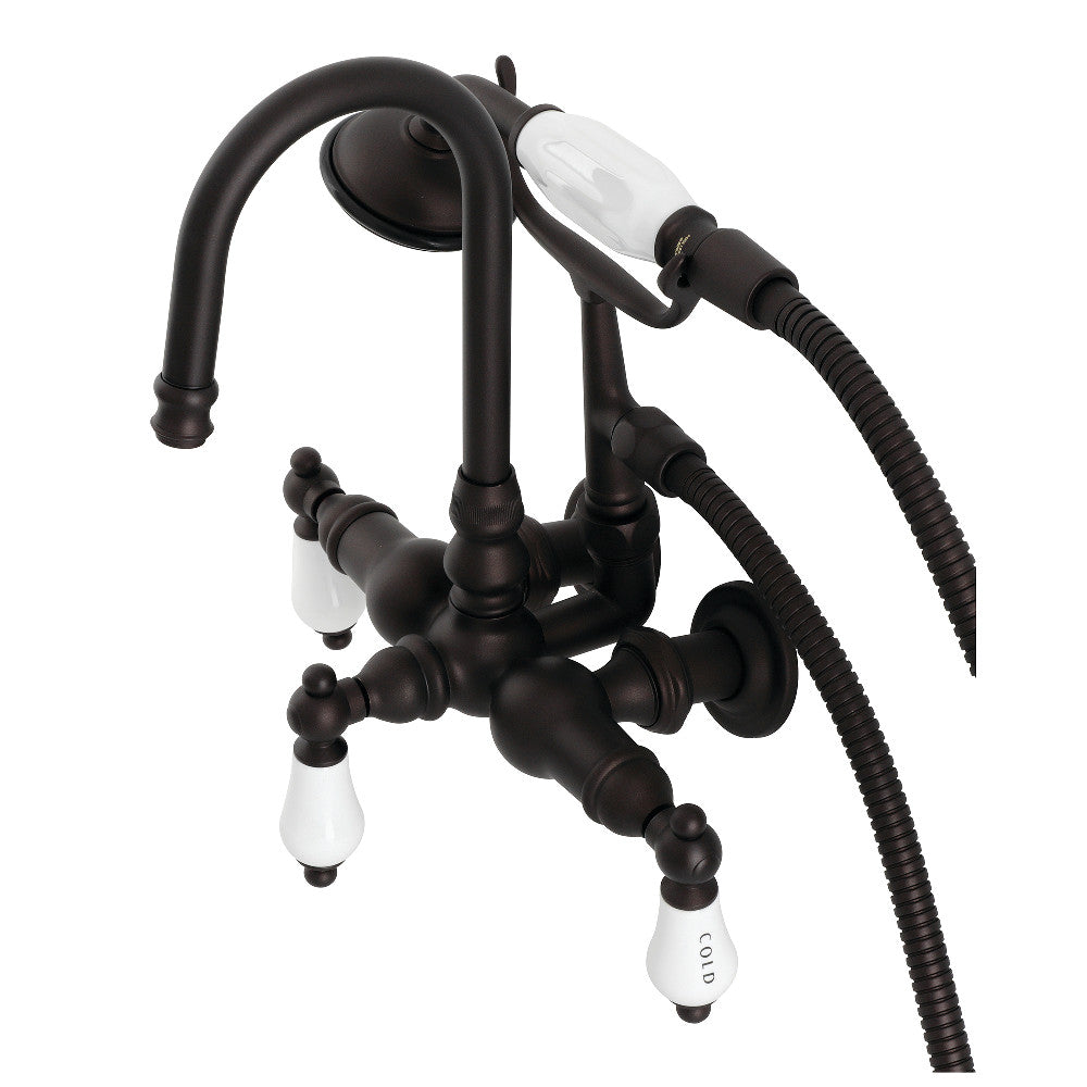 Vintage 3-3/8&quot; Tub Wall Mount Clawfoot Tub Faucet with Hand Shower