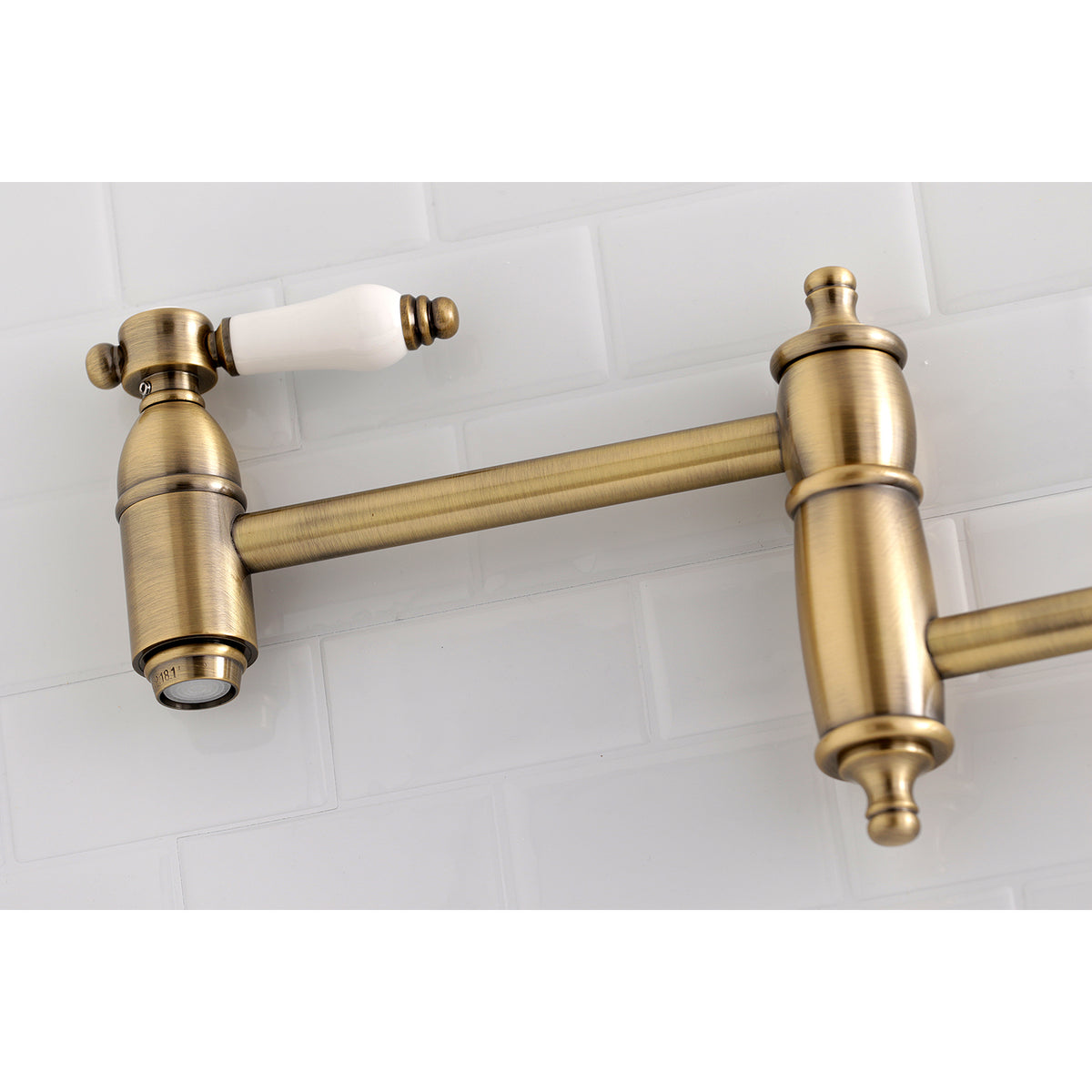 Kingston Brass KS3106BPL Bel-Air Wall Mount Pot Filler Kitchen Faucet