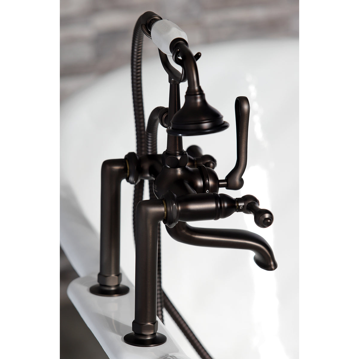 Aqua Vintage Deck Mount Clawfoot Tub Faucet