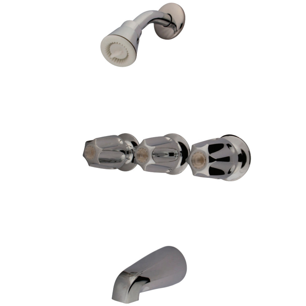 Generic Three Handle 8&quot; Center Tub &amp; Shower Valve