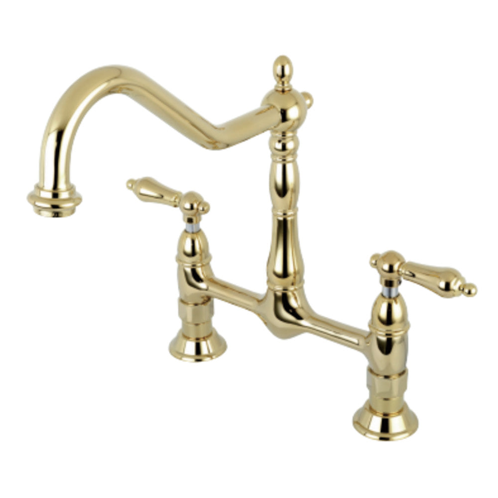 Kingston Brass KS1178AL Heritage Bridge Kitchen Faucet