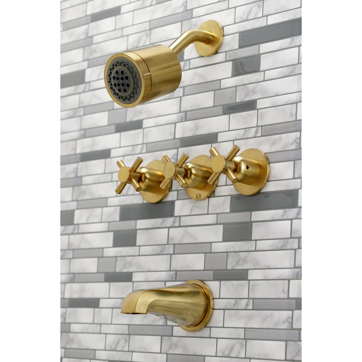 Concord Three-Handle Tub and Shower Faucet