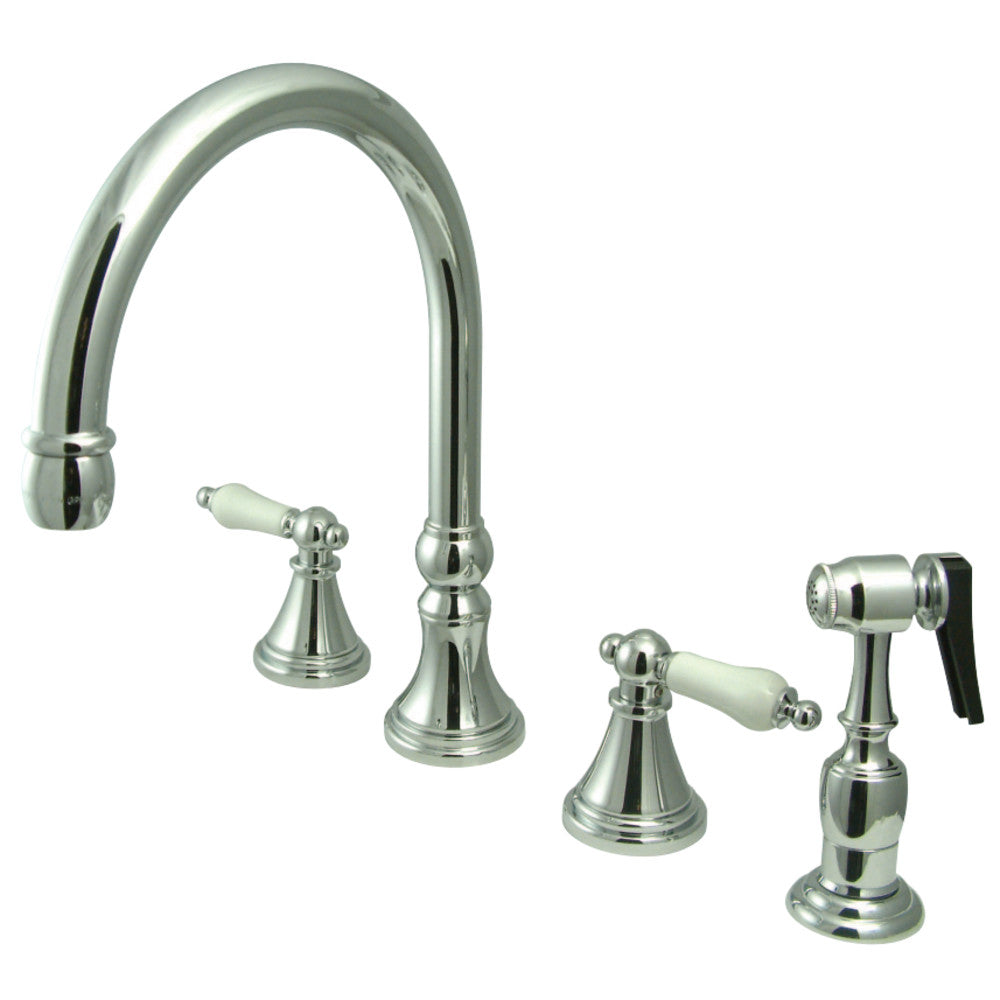 Kingston Brass KS2795PLBS Widespread Kitchen Faucet