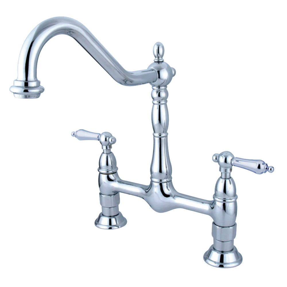 Kingston Brass KS1178AL Heritage Bridge Kitchen Faucet