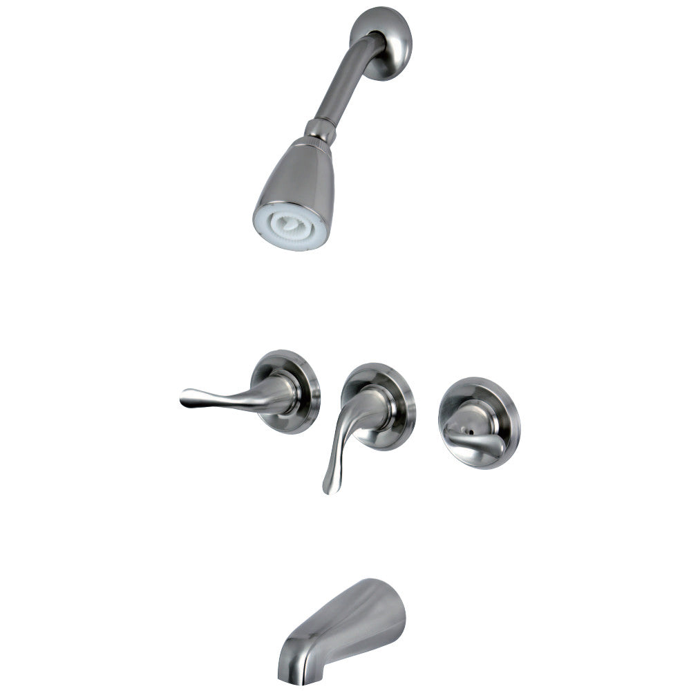 Three Handle Tub Shower Faucet