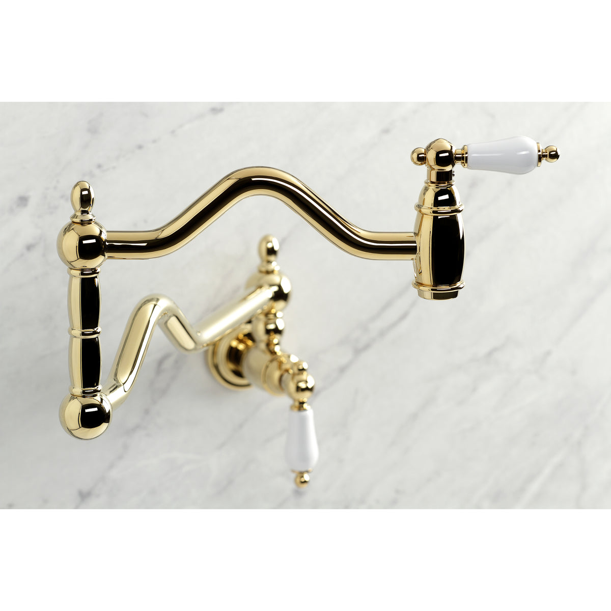 Kingston Brass KS2102PL Heritage Wall Mount Pot Filler