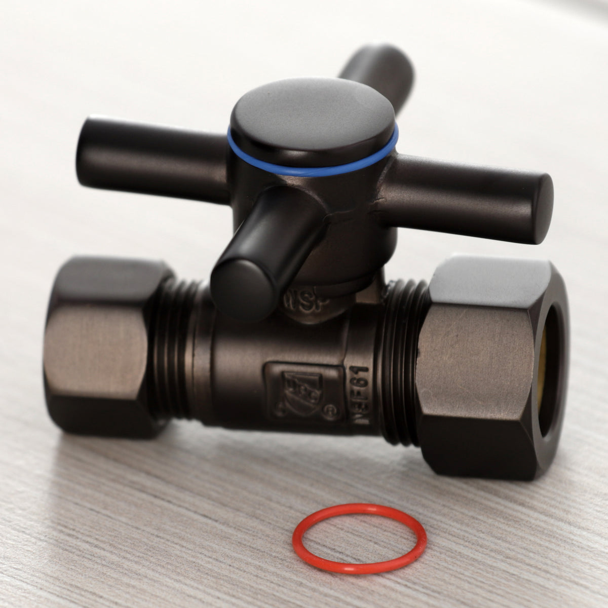 Kingston Brass Concord 5/8&quot; IPS x 1/2&quot; O.D. Comp Quarter Turn Straight Valve