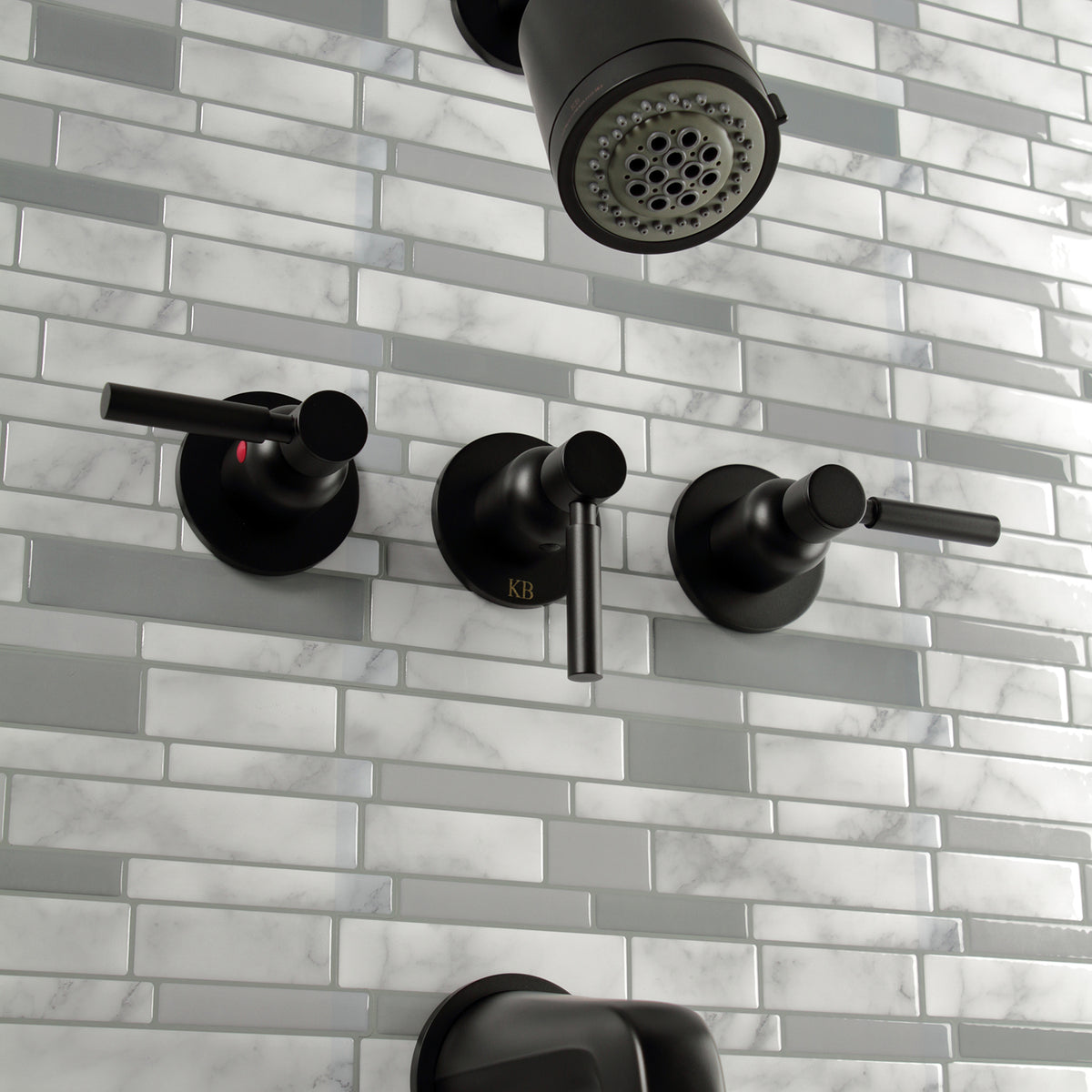 Concord Three-Handle Tub and Shower Faucet