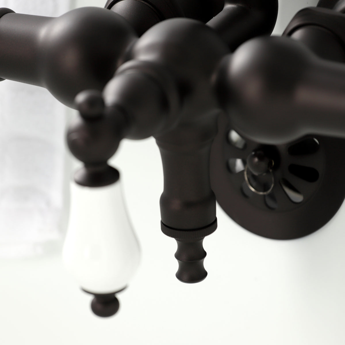 Vintage 3-3/8&quot; Tub Wall Mount Clawfoot Tub Faucet with Hand Shower