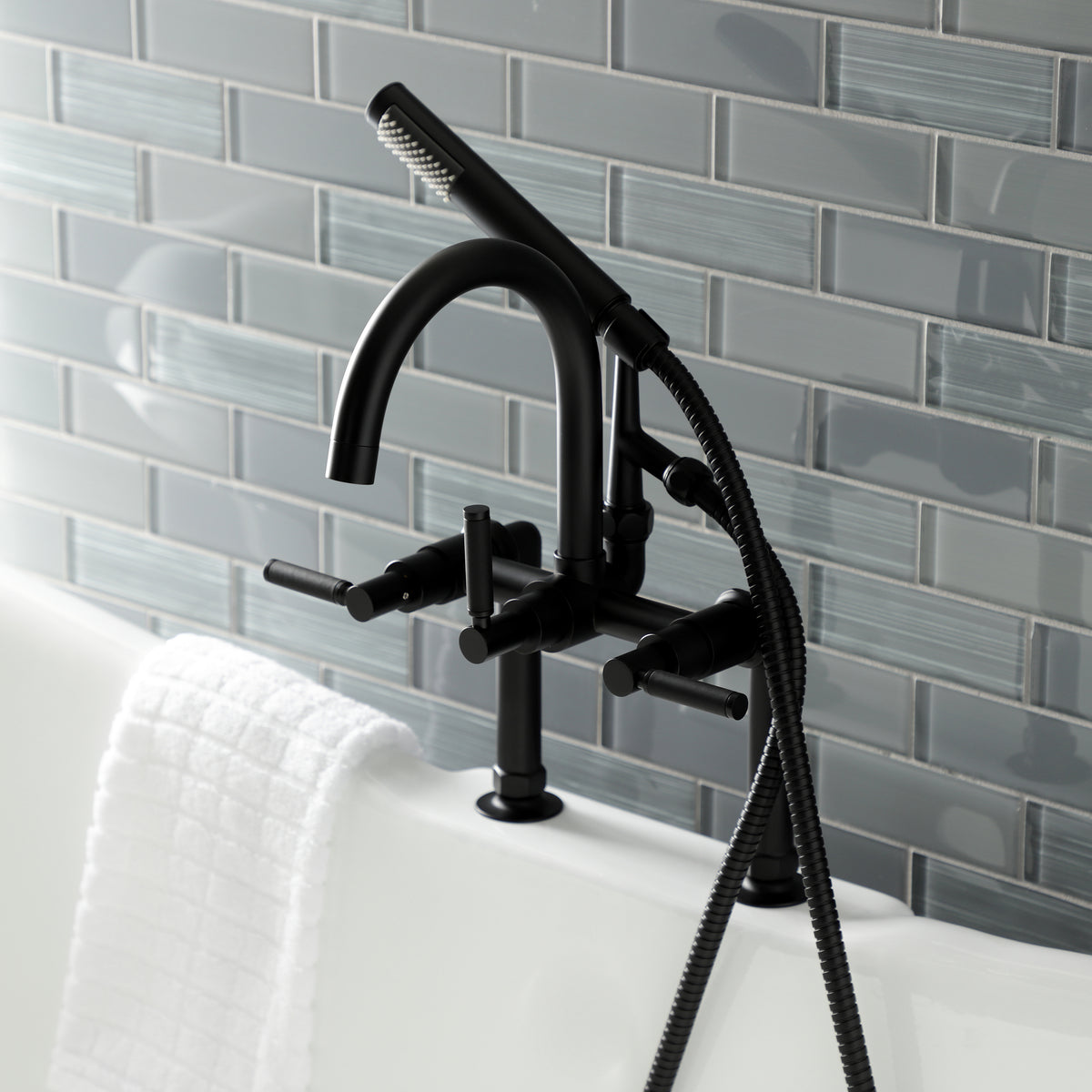 Aqua Vintage Kaiser 7-Inch Deck Mount Clawfoot Tub Faucet